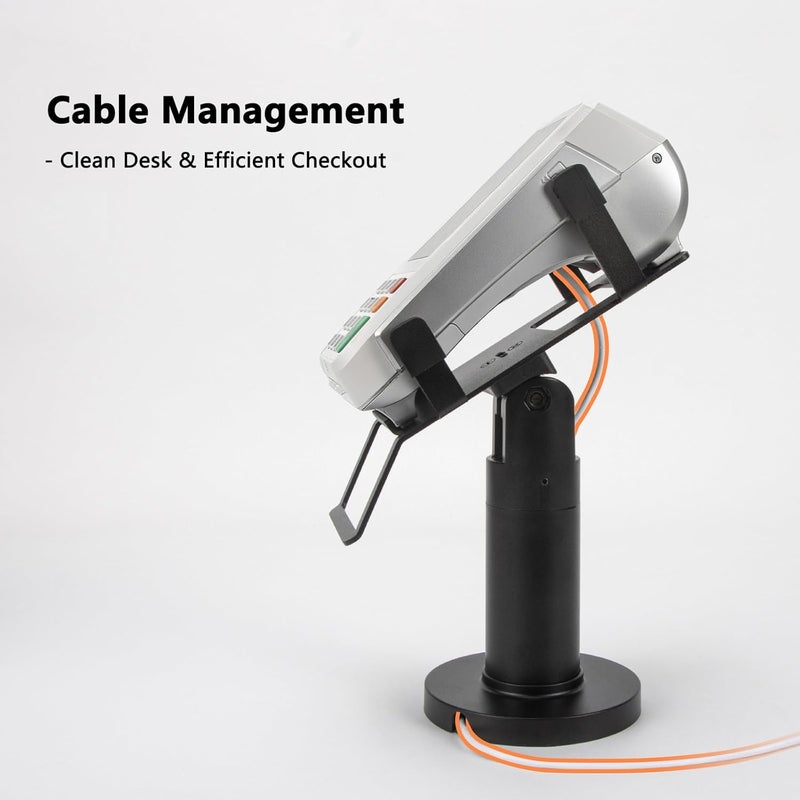 CRIZISTON Square Terminal Stand for Pax A80 – 7" Tall Swivel & Tilt POS Terminal Holder with Screw-in/Adhesive Install(Complete Kits), Credit Card Reader POS Machine Stand Compatible with Pax A80 - Image 5